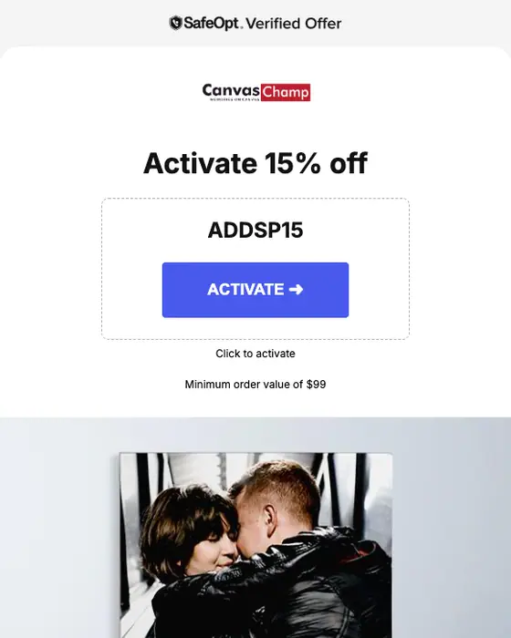 CanvasChamp discount offer email