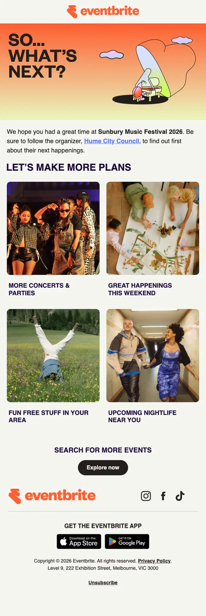 Eventbrite re engagement email, full length