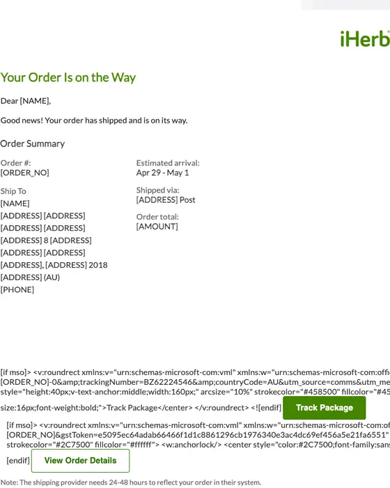 iHerb email