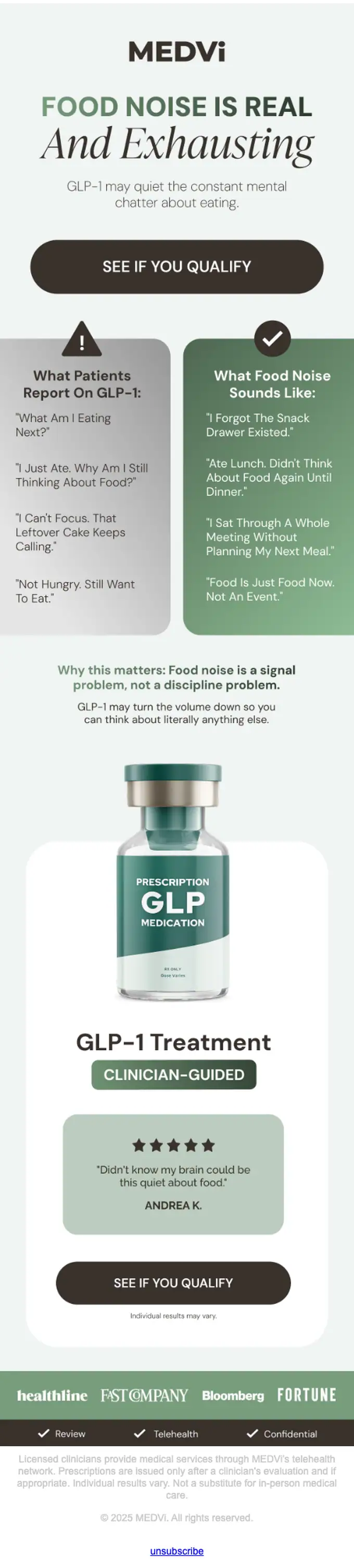 MEDVi promotional email, full length
