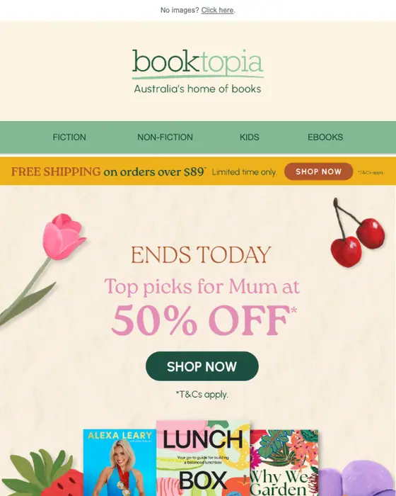 Booktopia sale email
