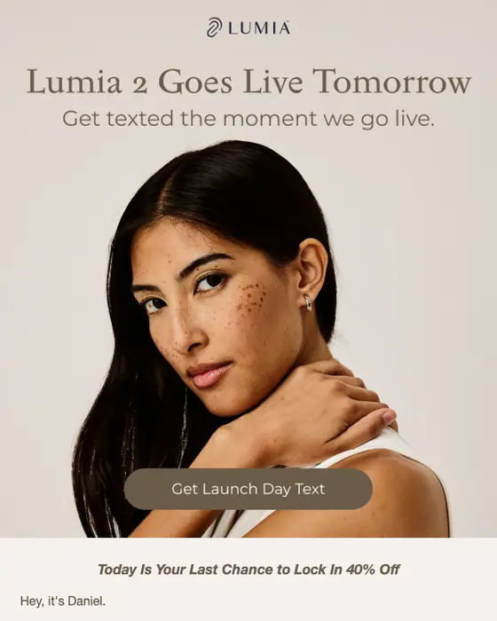 Lumia Health product launch email