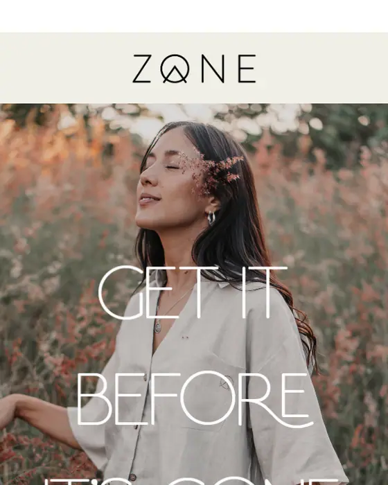 ZONE By Lydia abandoned cart email