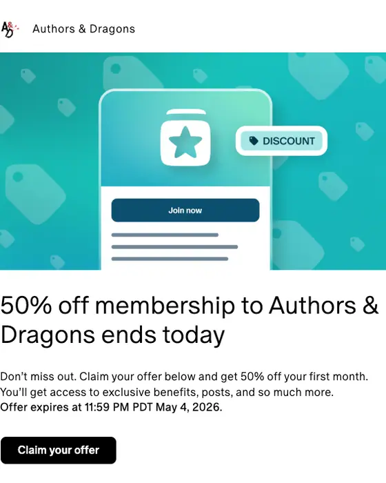 Patreon discount offer email