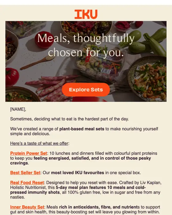 IKU promotional email