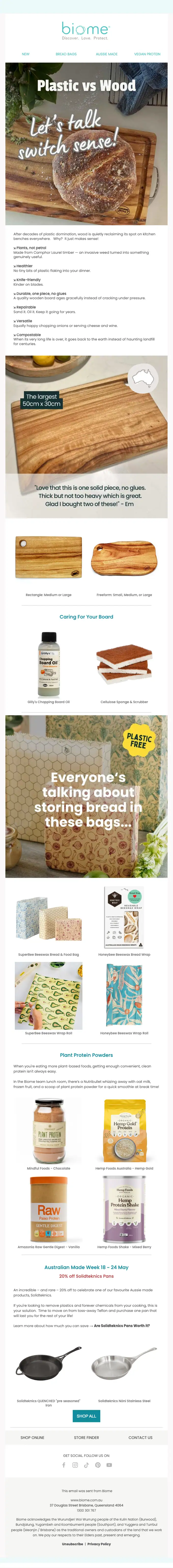 Biome promotional email, full length