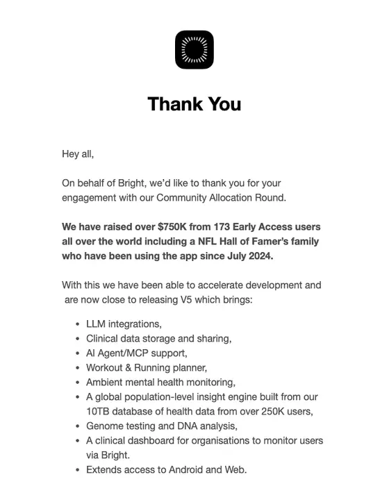 Bright OS account notice email