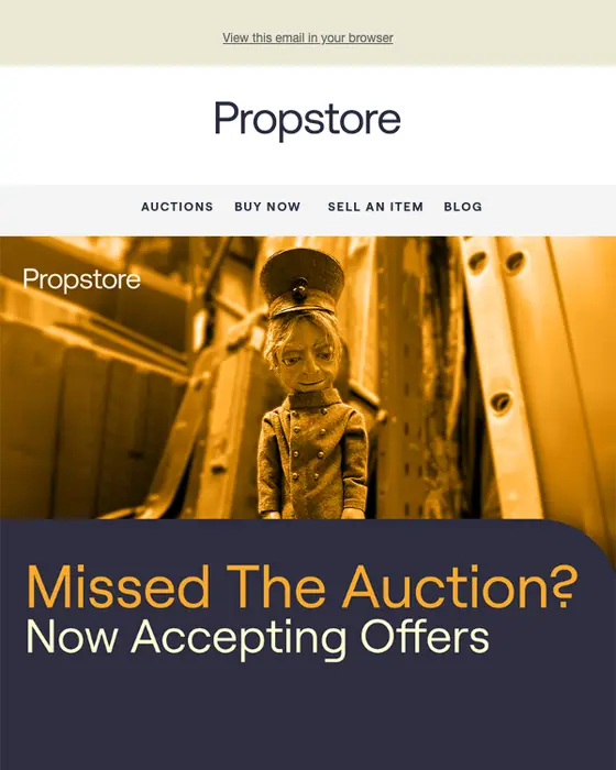 Propstore promotional email