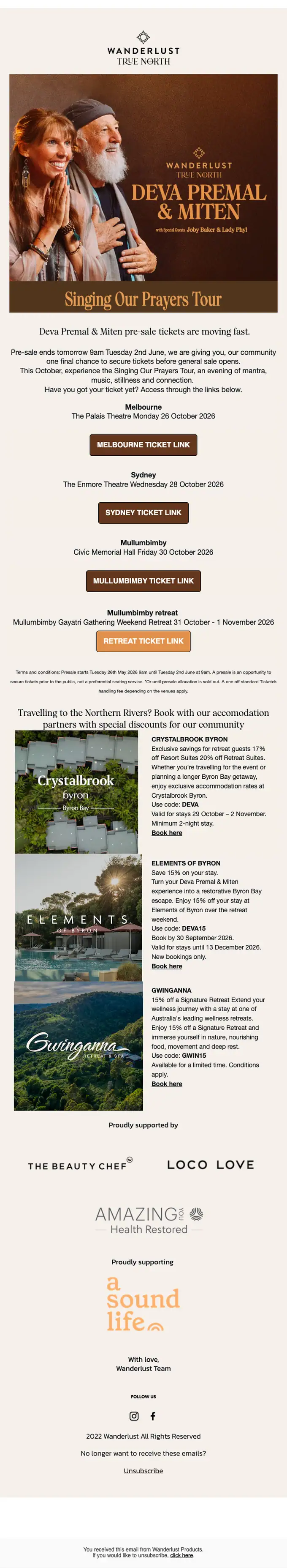 Wanderlust event invite email, full length
