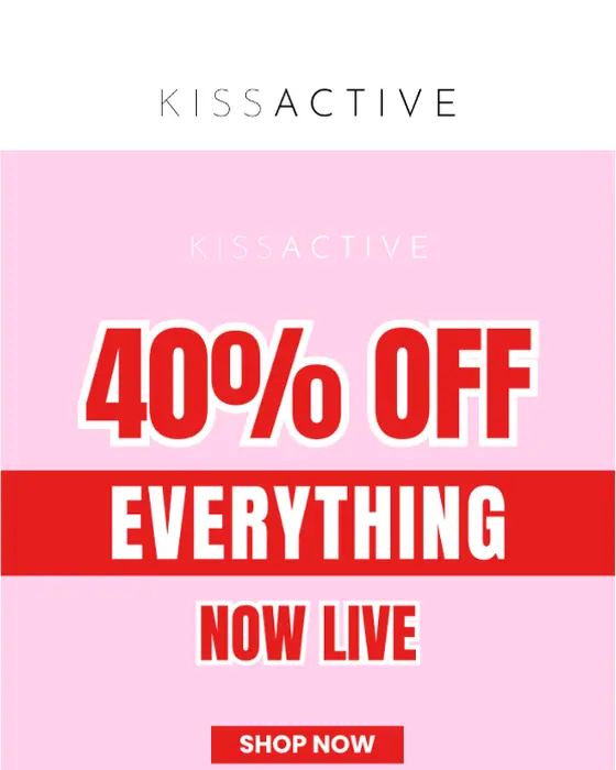 KISS ACTIVE discount offer email