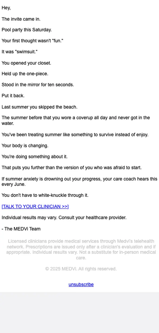 MEDVi re engagement email, full length