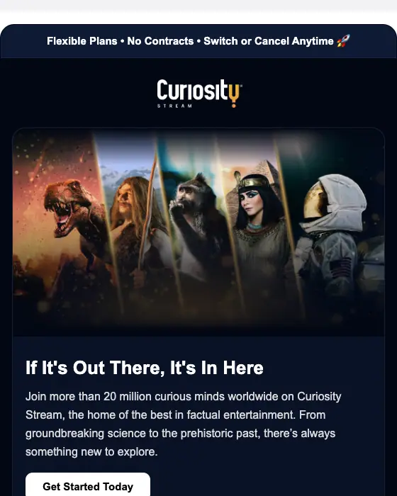 CuriosityStream email