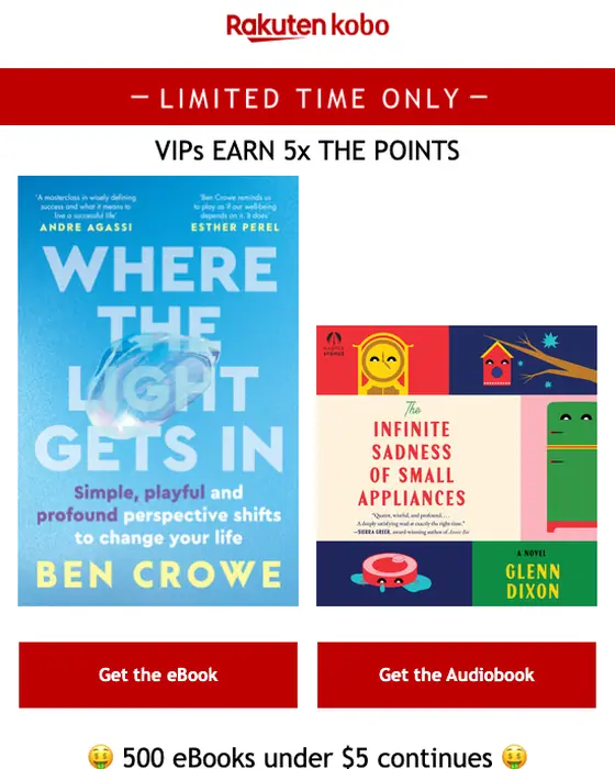 Kobo promotional email
