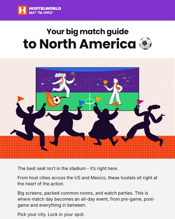 Hostelworld promotional email