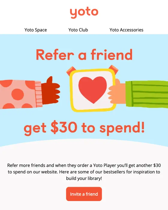 Yoto referral email