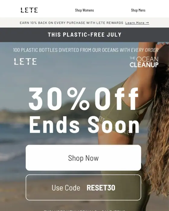 LETE ACTIVE discount offer email