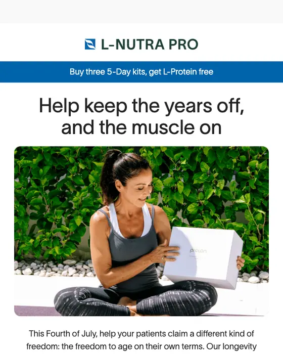 L-Nutra Professional promotional email