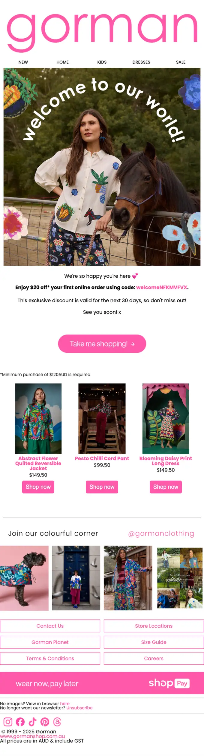 gorman welcome email, full length