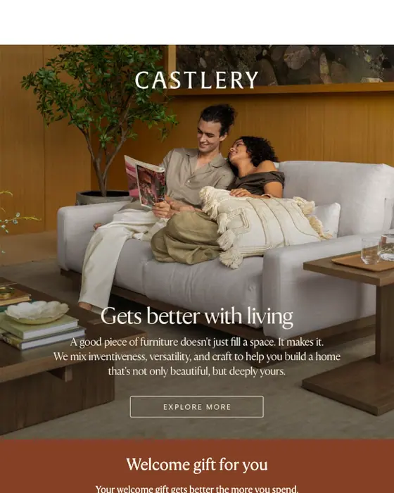 Castlery welcome email