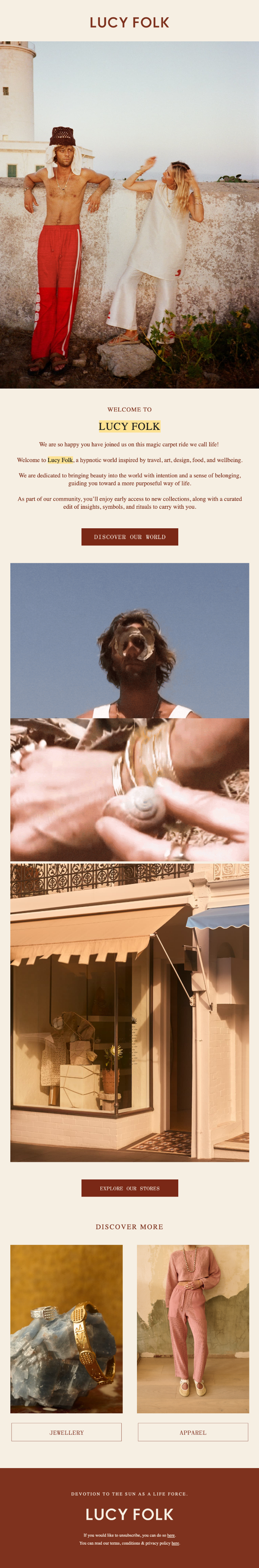 Lucy Folk email design